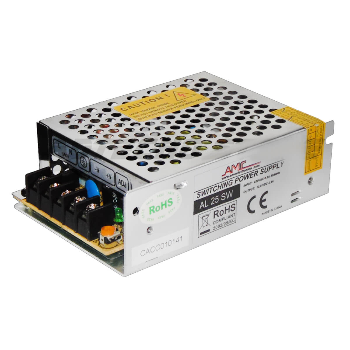 amc-elettronica-al25sw-alimentatore AMC AL25SW Alimentatore per Centrali Serie X (prima erie) e Centrali Serie C - immagine 1