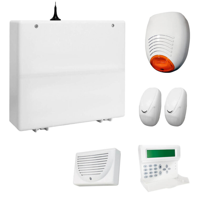 AMC Kit 931 C24Gsm Plus 4G Centrale 8/24 Zone + K-LCD Voice, Sensori e Sirene amc elettronica kit completo c24gsm k lcd