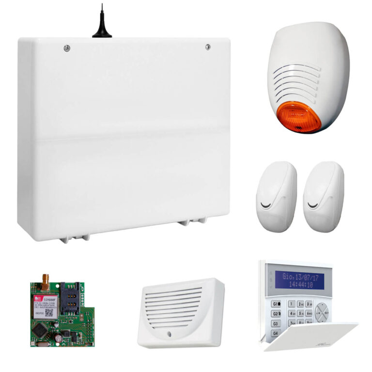 AMC KIT 929 XGP - X412V Centrale 4/16 Zone + K-LCD Blue + Modulo GPRS + Sensori amc elettronica kit completo x421 k blue gprs